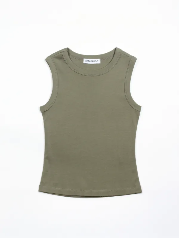 jen cotton sleeveless (olive)