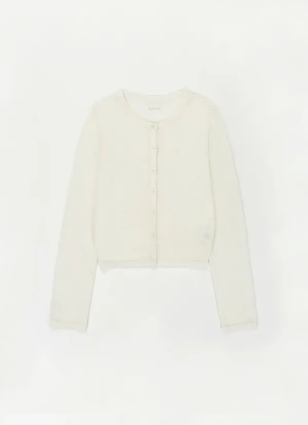 Round Crop Cardigan (Ivory)