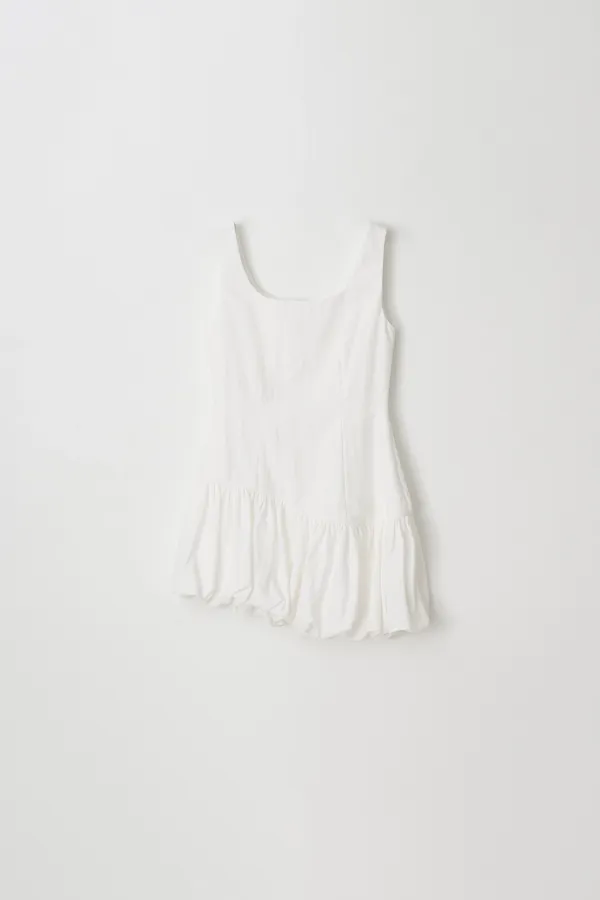 Balloon Mini Dress (white)