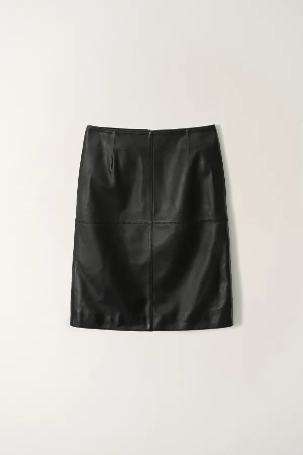 Masini leather skirt (Black)