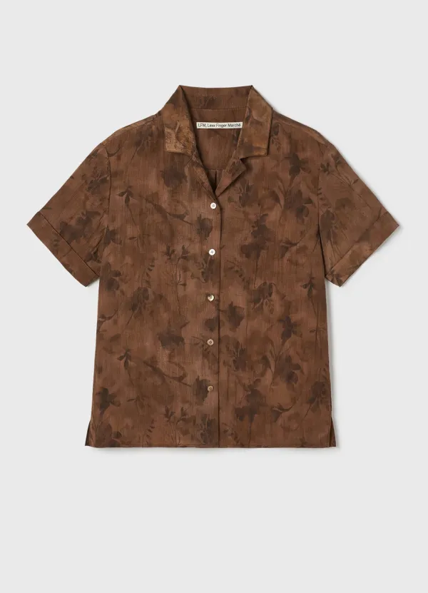 Petal Half Shirt / Brown