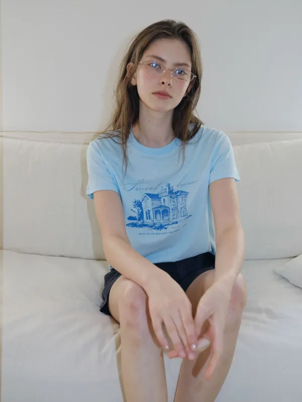Sweet Home T-shirt (Sky blue)