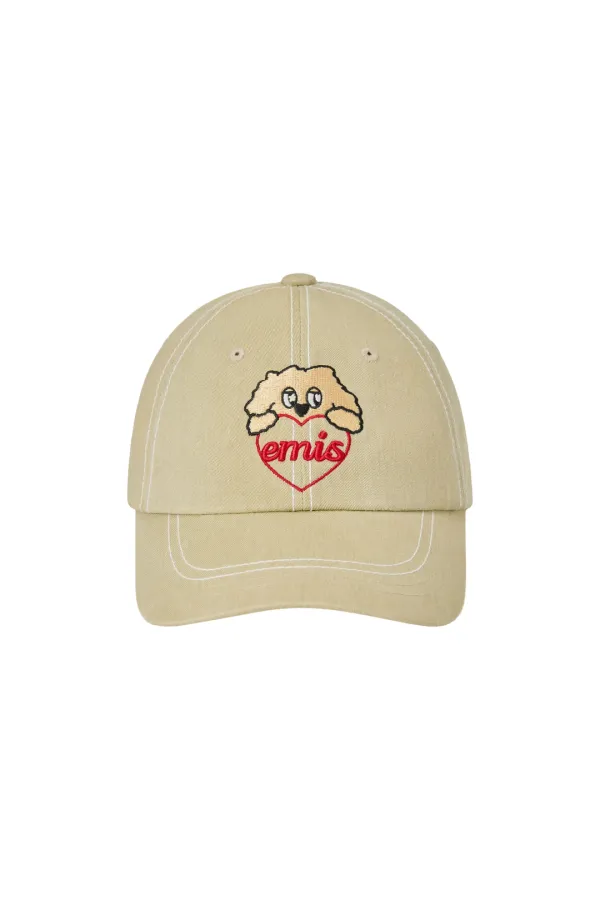 MISUGI LOVE EMIS BALL CAP-BEIGE