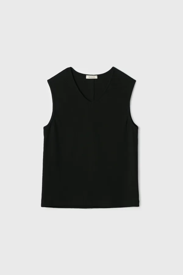 Essential V-Neck Sleeveless (Black)