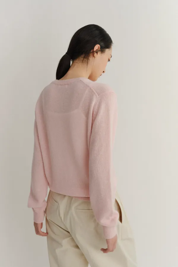 Soft mohair knit (Pastel pink)
