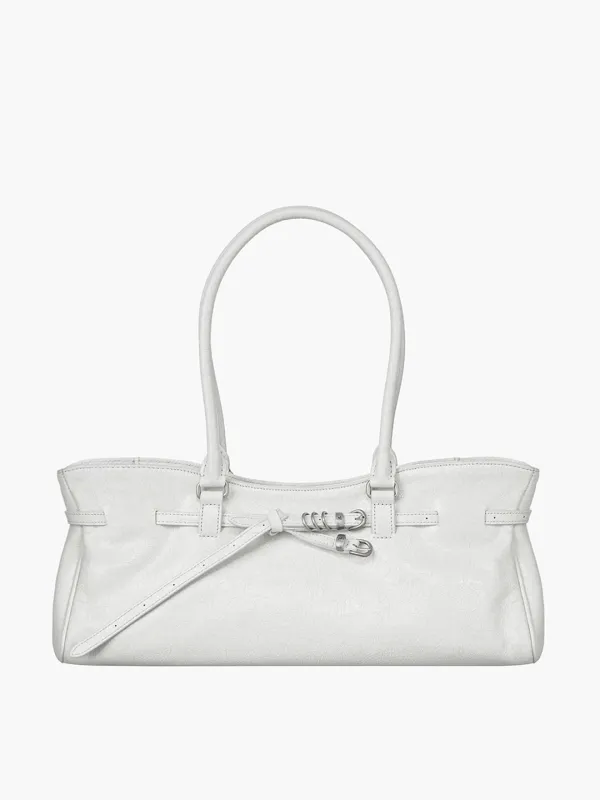 SOFT GRANDMA SHOULDER BAG_off white cracked