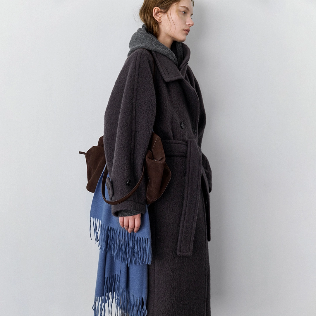 아뜰리에 나인 (CT-1496)HIGH NECK LONG WOOL PEACOAT S 상품 이미지 2
