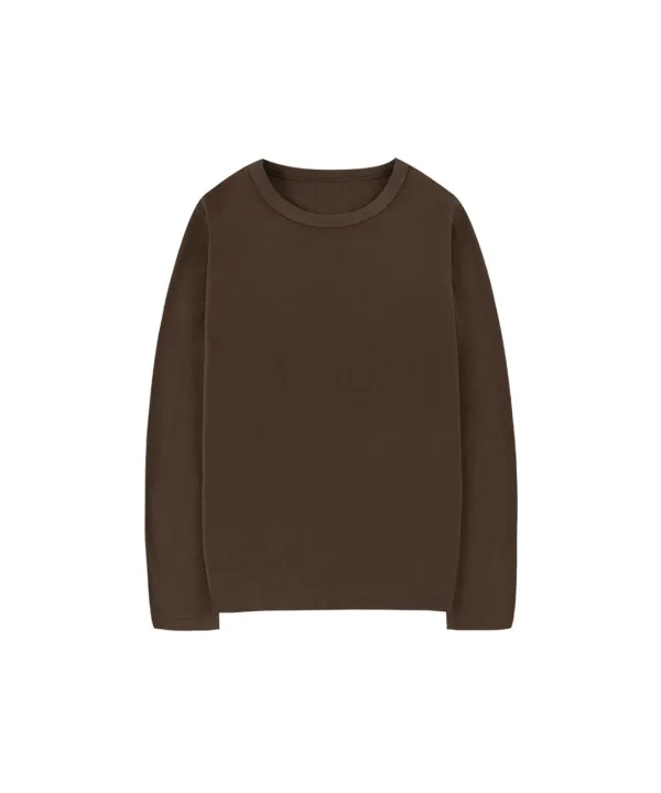 A3559 에센셜 라운드 티셔츠_Brown