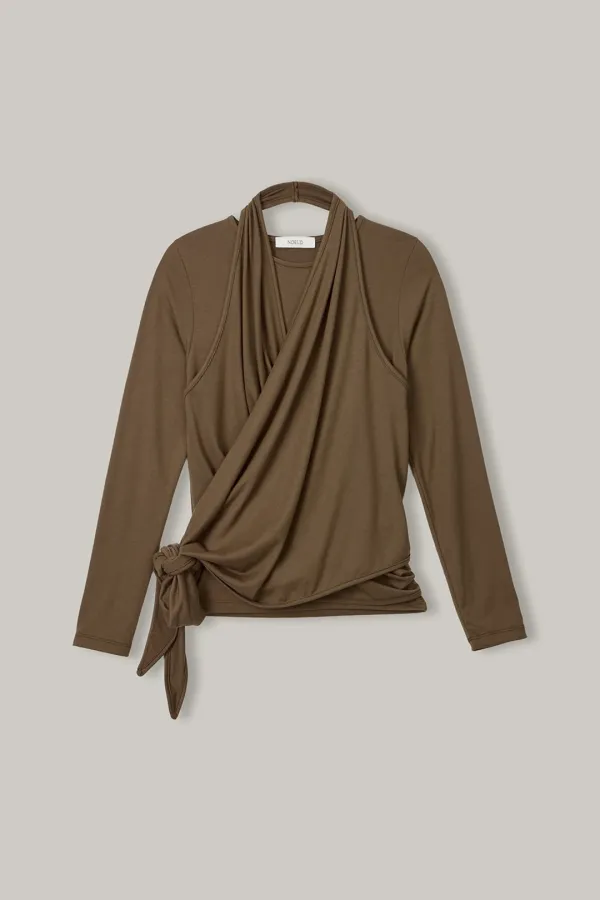 TS021 Veil Drape Long Sleeve (Brown)