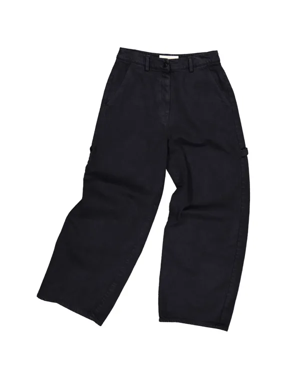 dun curved pants (black)