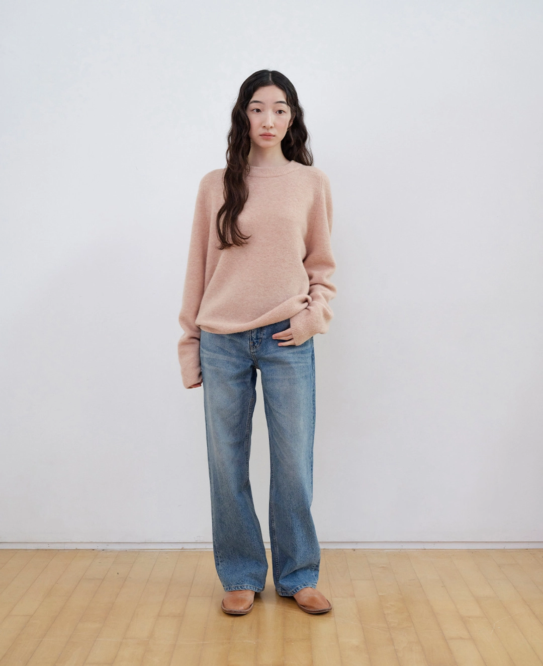 스텝어라운드 Double Back Yak Blend Knit_PINK 상품 이미지 1