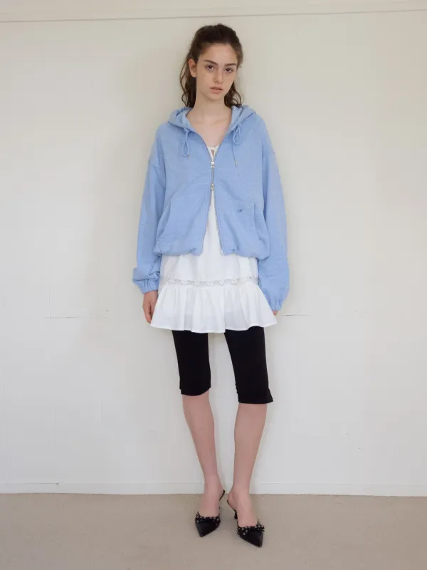 cloudy volume zip-up (blue)
