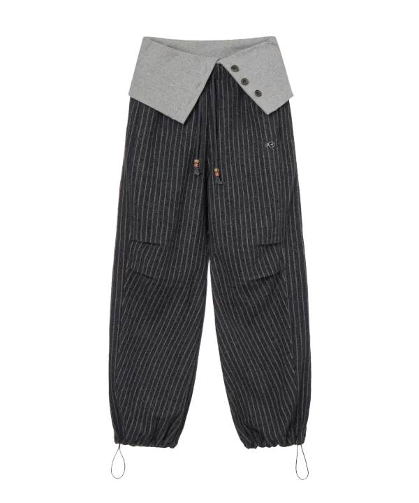 FOLDED EASY PANTS [CHARCOAL]