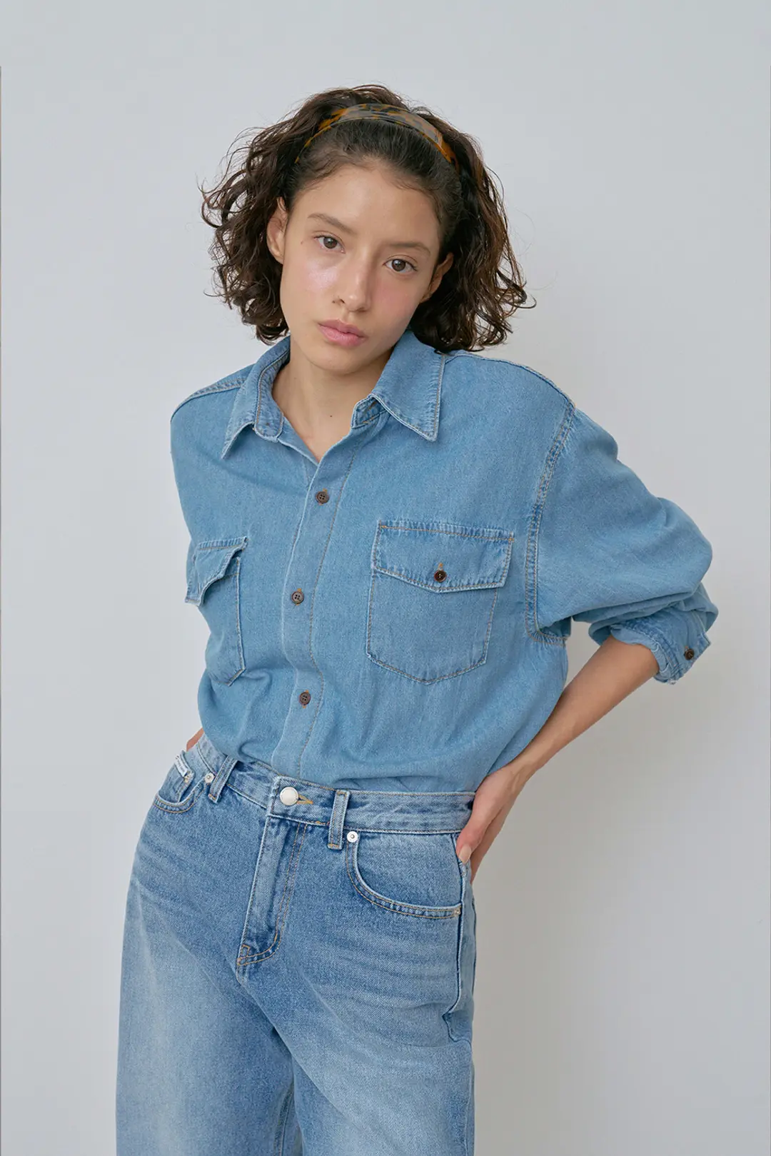 위드아웃썸머 Walnut denim shirt 상품 이미지 2