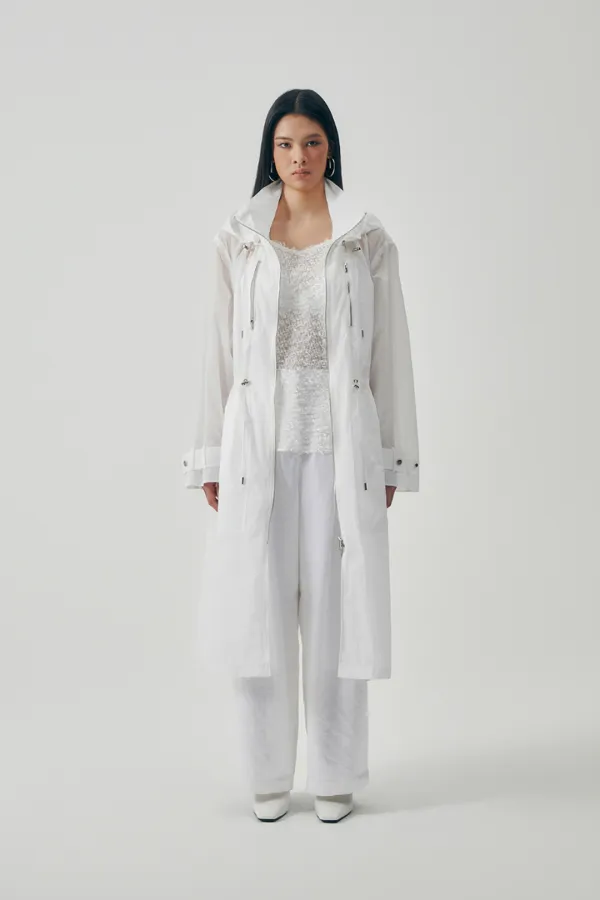 Drift Wind Rain Coat [ White ]