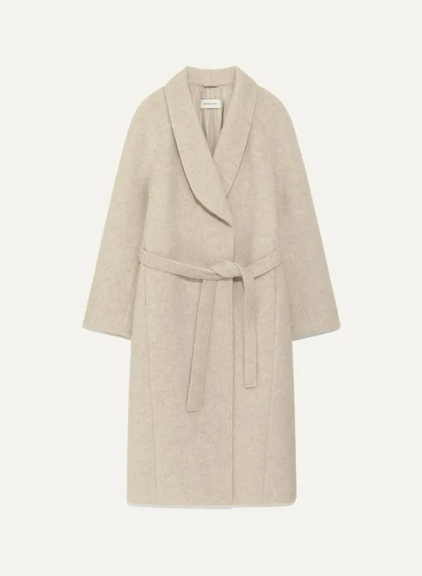 Vera Shawl Collar Coat Pale Melange