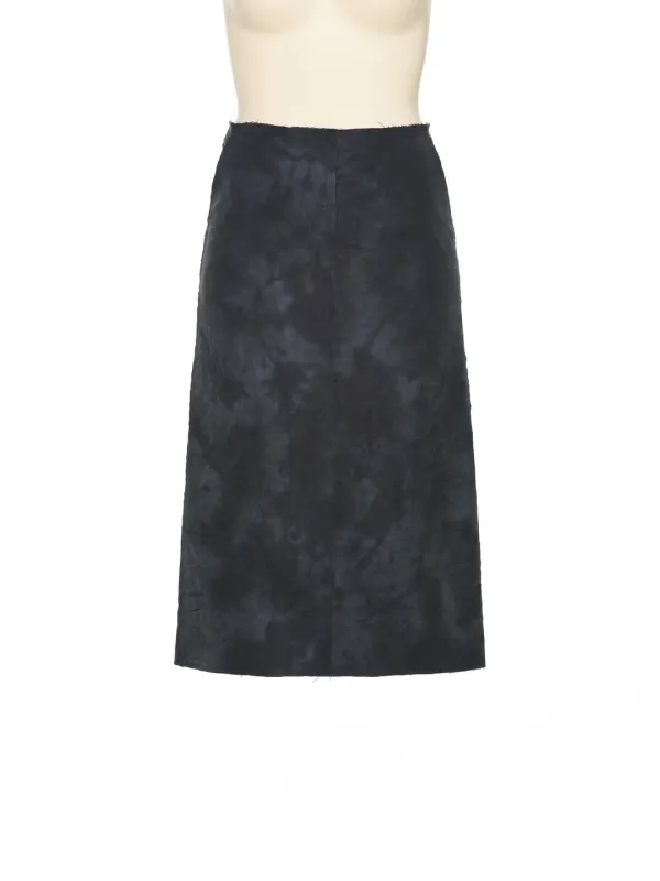 FW25 NAVY DYE H-LINE SKIRT
