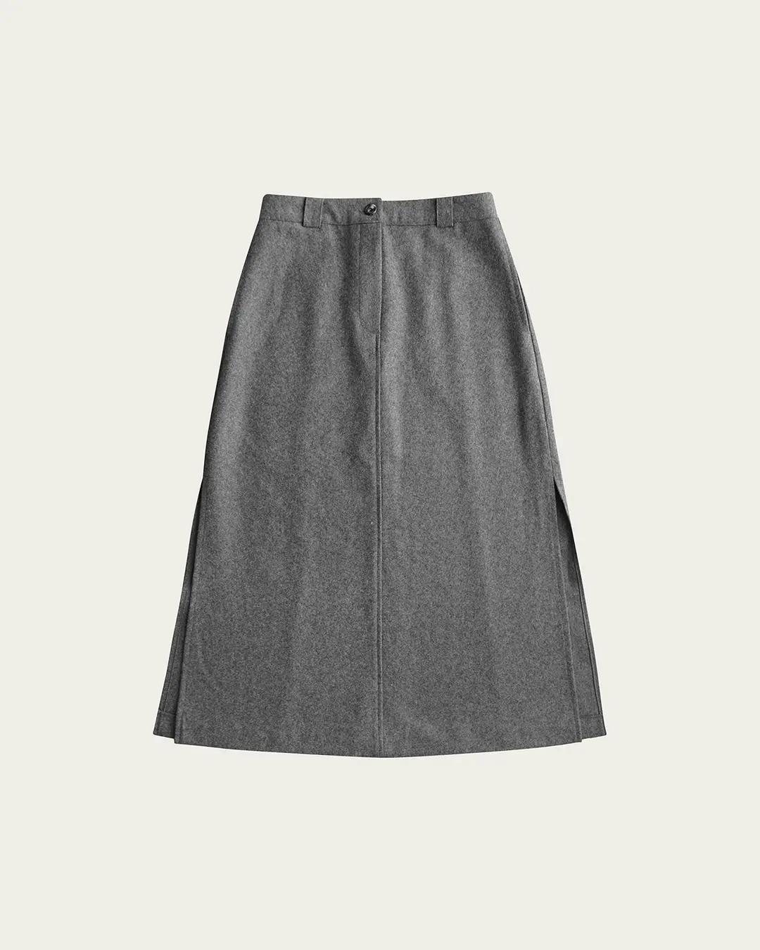 Rayna Wool Slit Skirt