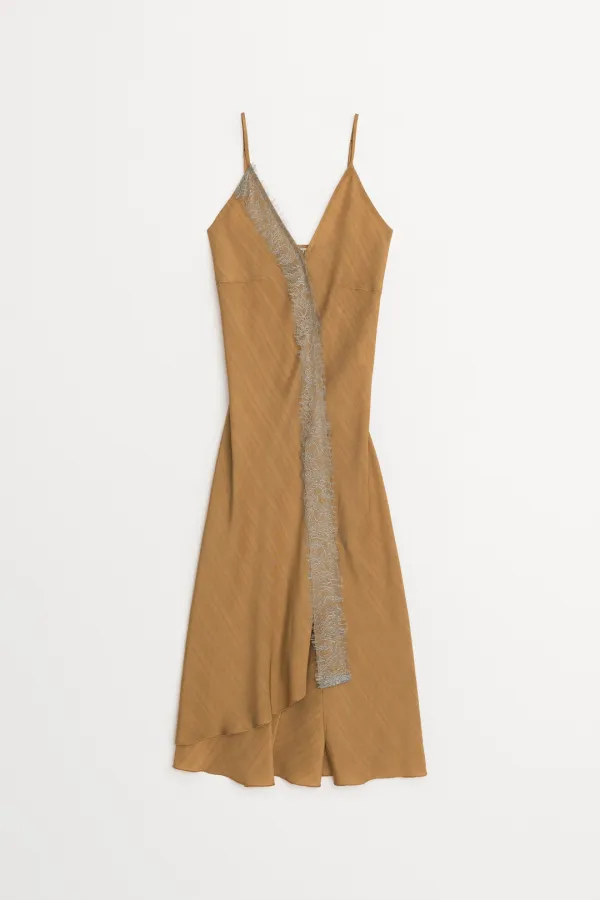 Rasa Flared Lace Dress orange