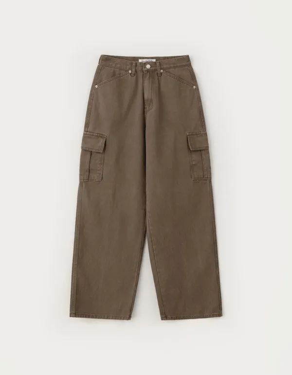 Jackie Cargo Washed Pants - Brown