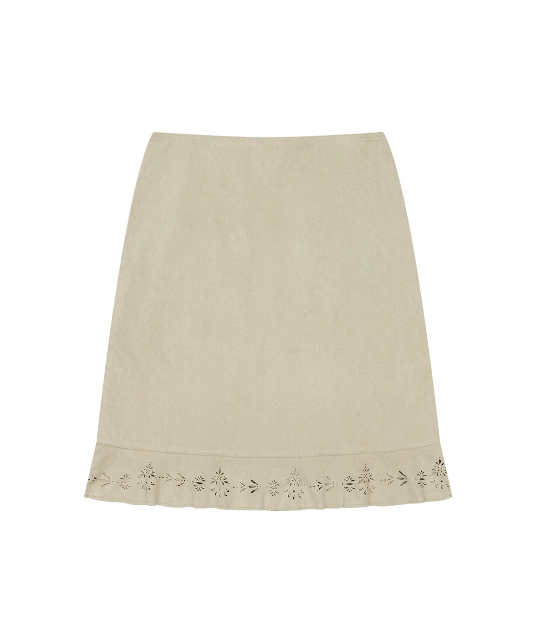 반원 아뜰리에 P3329 펀칭 스웨이드 스커트_Sand beige 상품 이미지 1