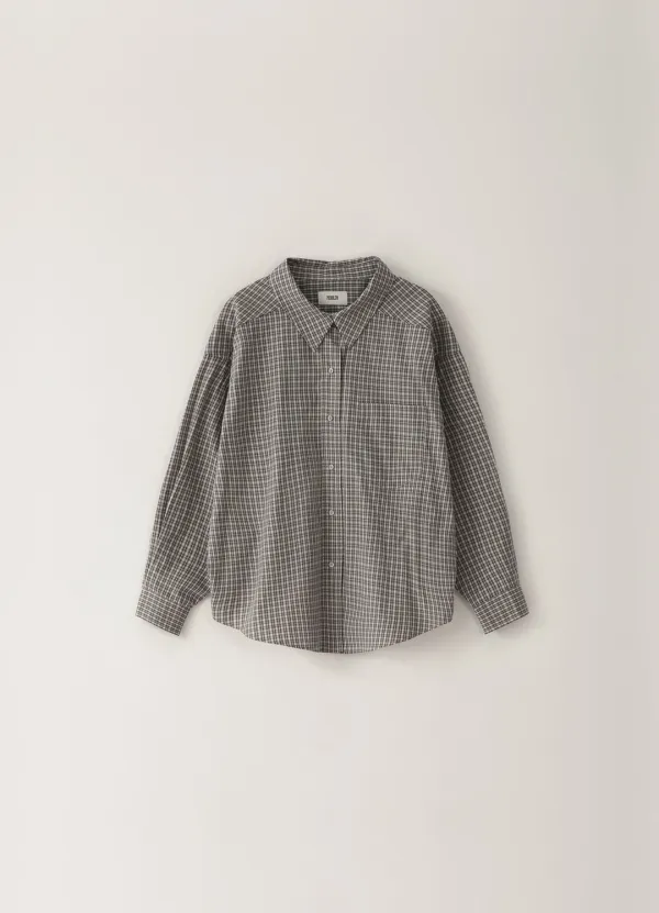 [Limited] Check Loose Shirt - Beige