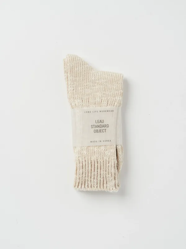 L\'eau slub socks_ecru
