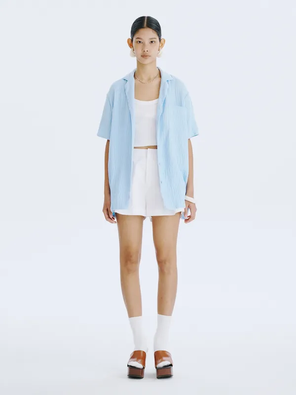 SWAN half shirt_Light Blue