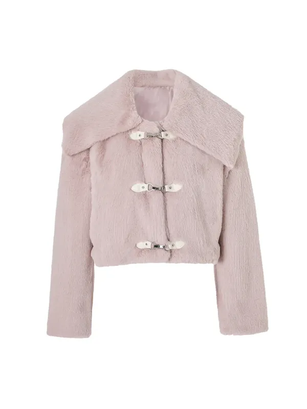 Bebe sailor fur jacket (Pink)