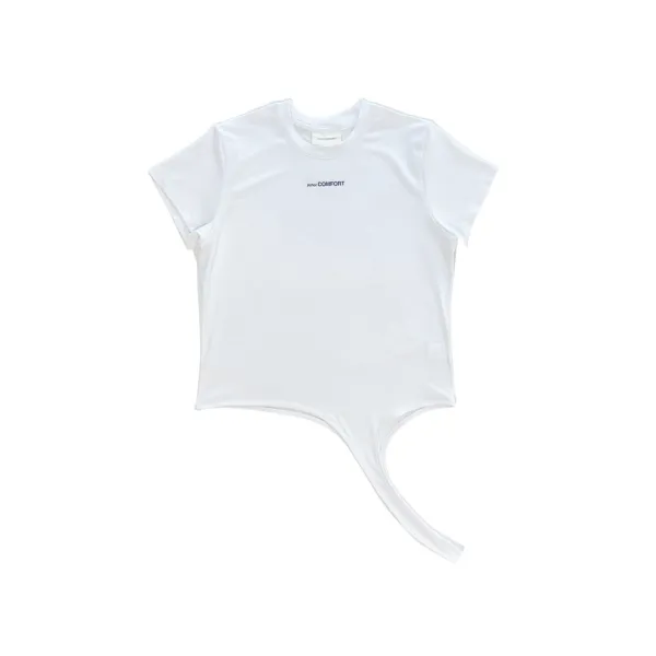 24-003 ROUNDED HEM T-SHIRT (WHITE)
