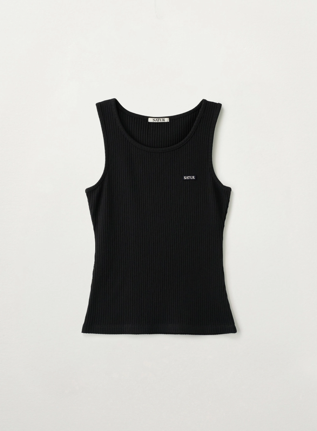 세터 [이민정 Pick] (W) Logo Ribbed Sleeveless - Black 상품 이미지 1