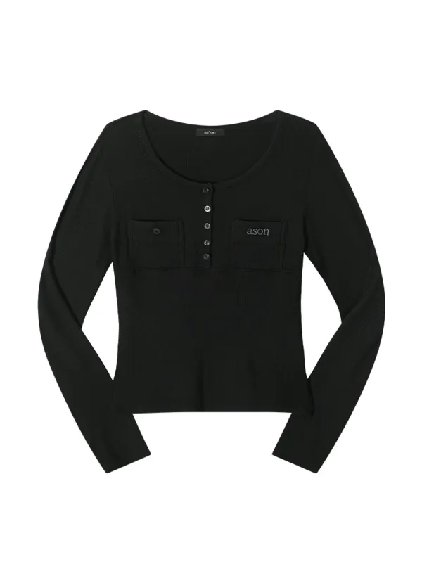 EASE POCKET LONG SLEEVE / BLACK
