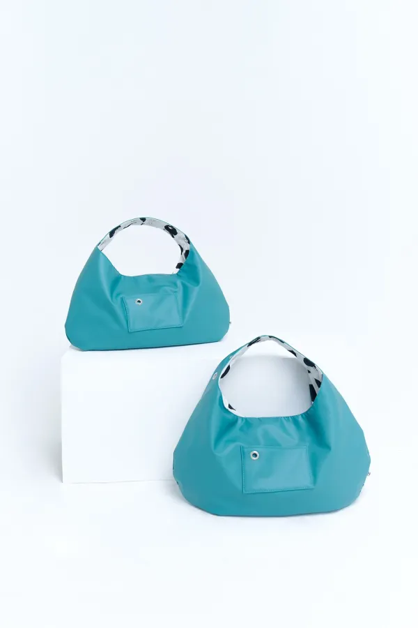 [2ND REORDER]  [DEPC x jeyilly] EYELET LEATHER BAG - LARGE (TEAL)