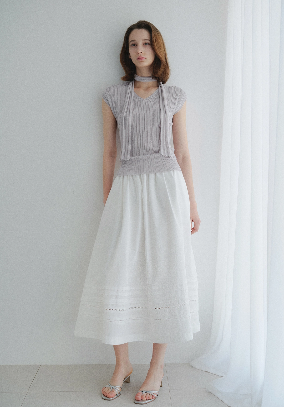 엘로주 Fabienne Eyelet Skirt 상품 이미지 1