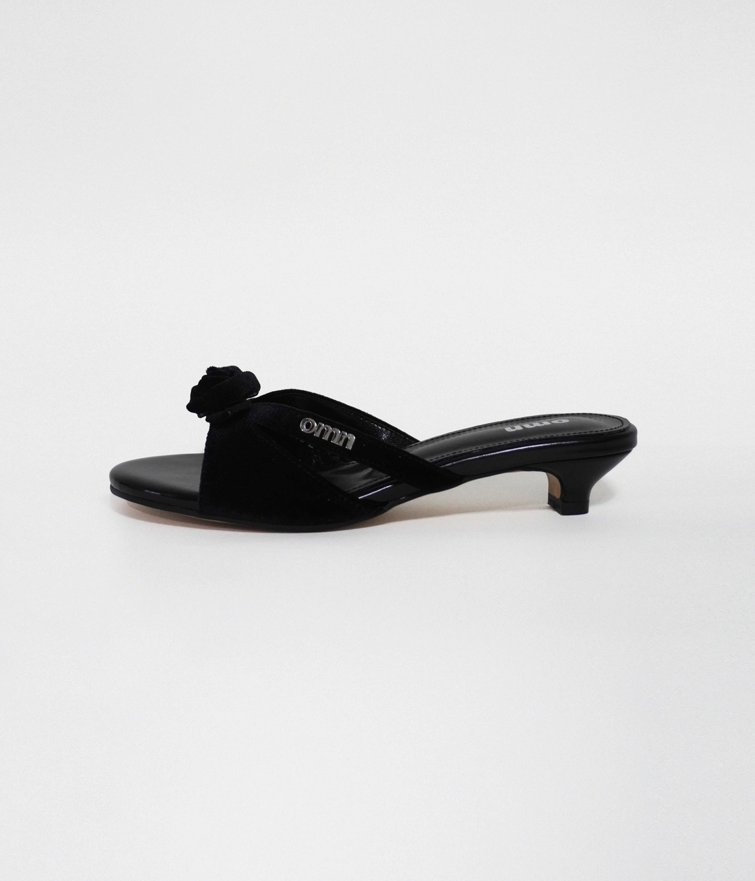 옴니포턴트 omn Rose Velvet Mule [Low ver.] _Black 상품 이미지 1