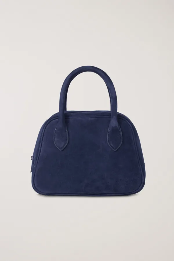 SUEDE BOSTON TOTE BAG NAVY_UDBA5F202N2