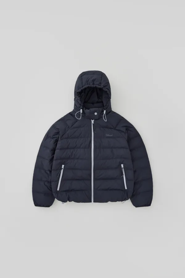 T/T Light hoodie goose puffer (dusty navy)