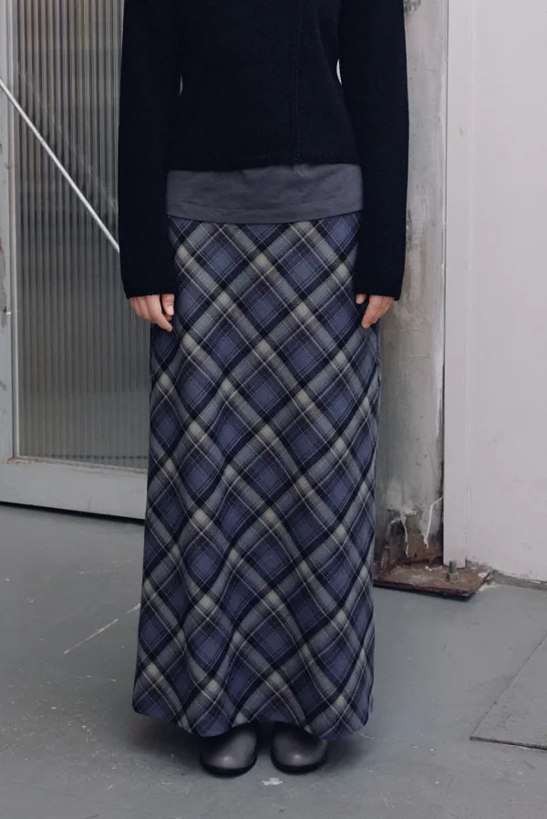 check long skirt - blue