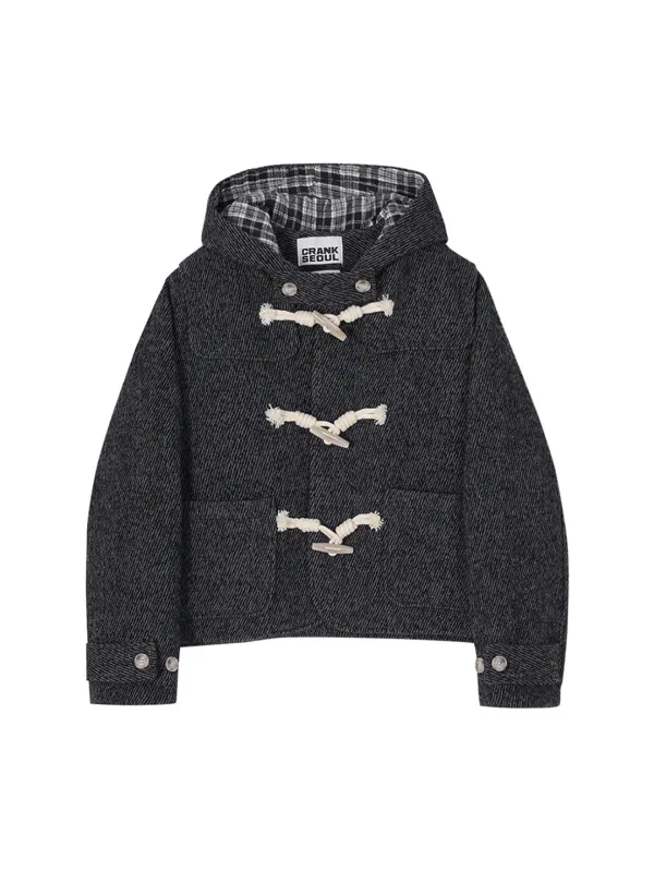 WOOL DUFFLE HALF COAT_CHARCOAL