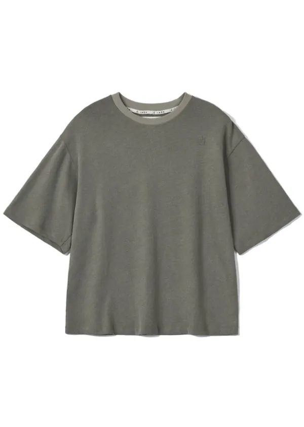 OVERFIT LOGO T-SHIRT_KHAKI