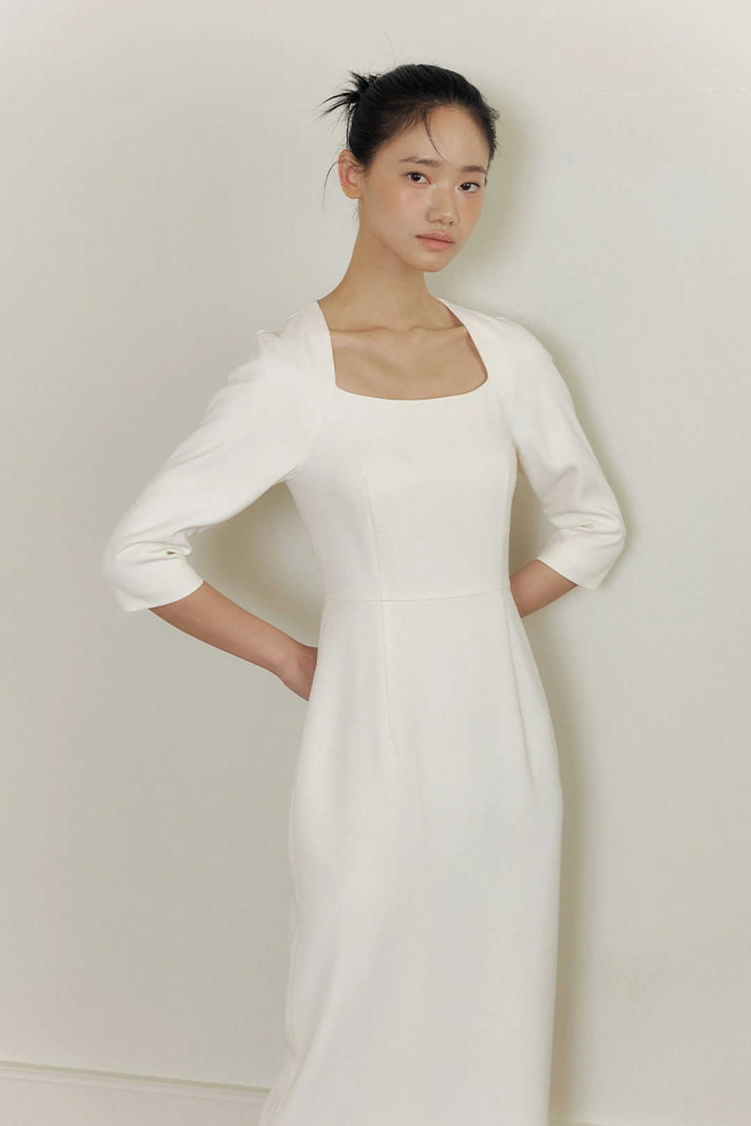 루시르주 Raglan Square Neck Dress (ivory) 상품 이미지 2