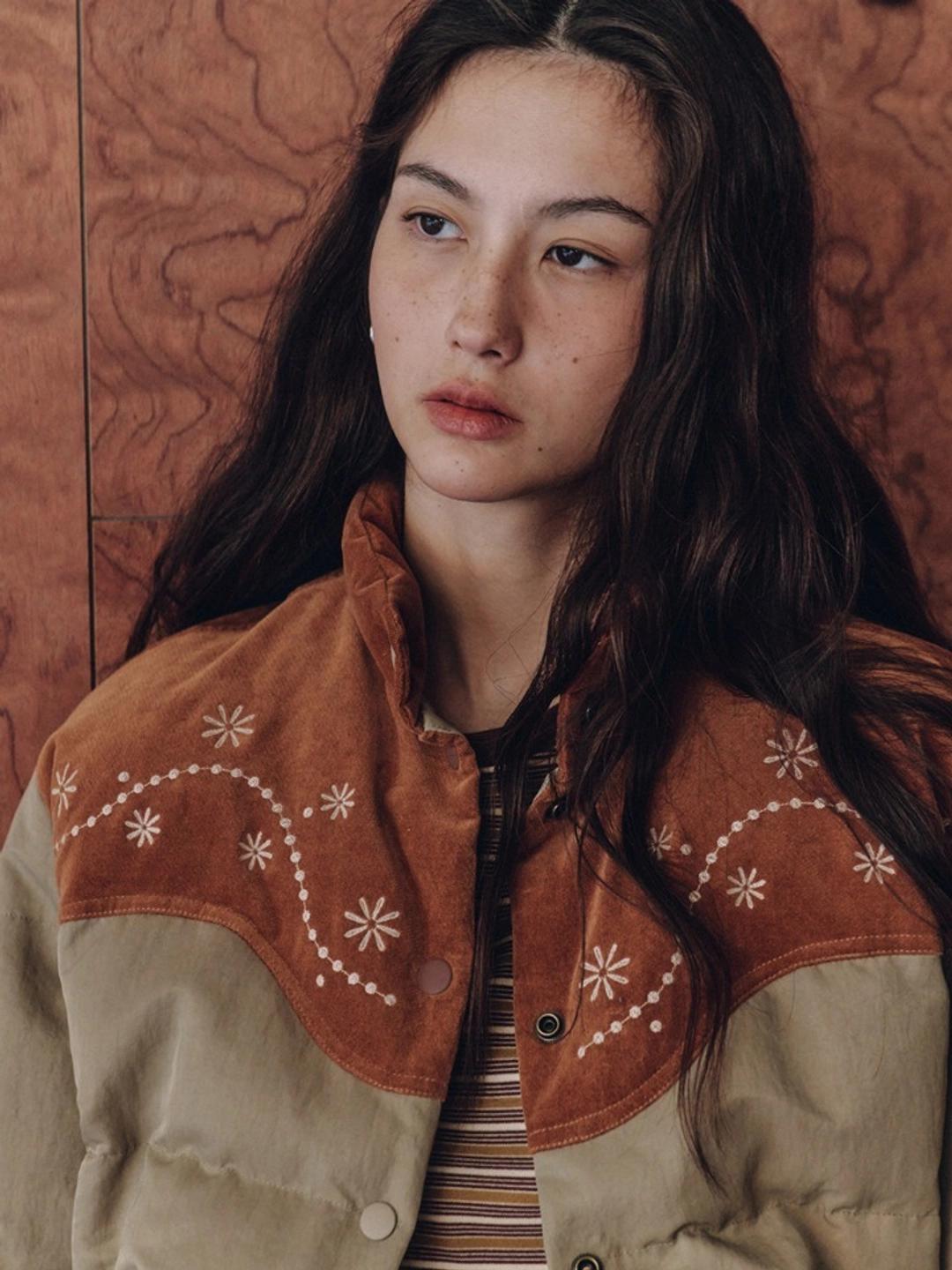 프리터 Western Puffer Jacket Beige_F254JP06 상품 이미지 2
