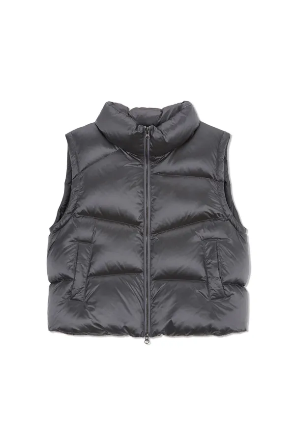 UNBALANCE QUILTED DOWN VEST FOR WOMEN IN GREY