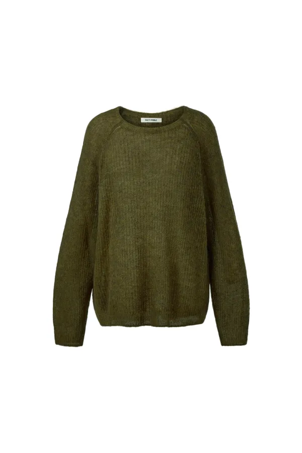 MOHAIR LOOSE-FIT KNIT [KHAKI]