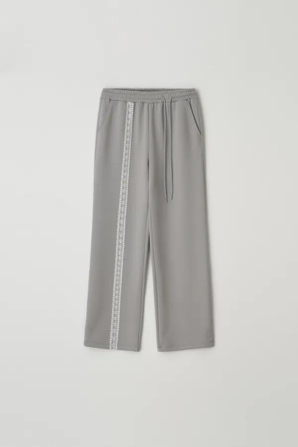 [2차리오더] LACE JERSEY TRAINING PANTS_GREY