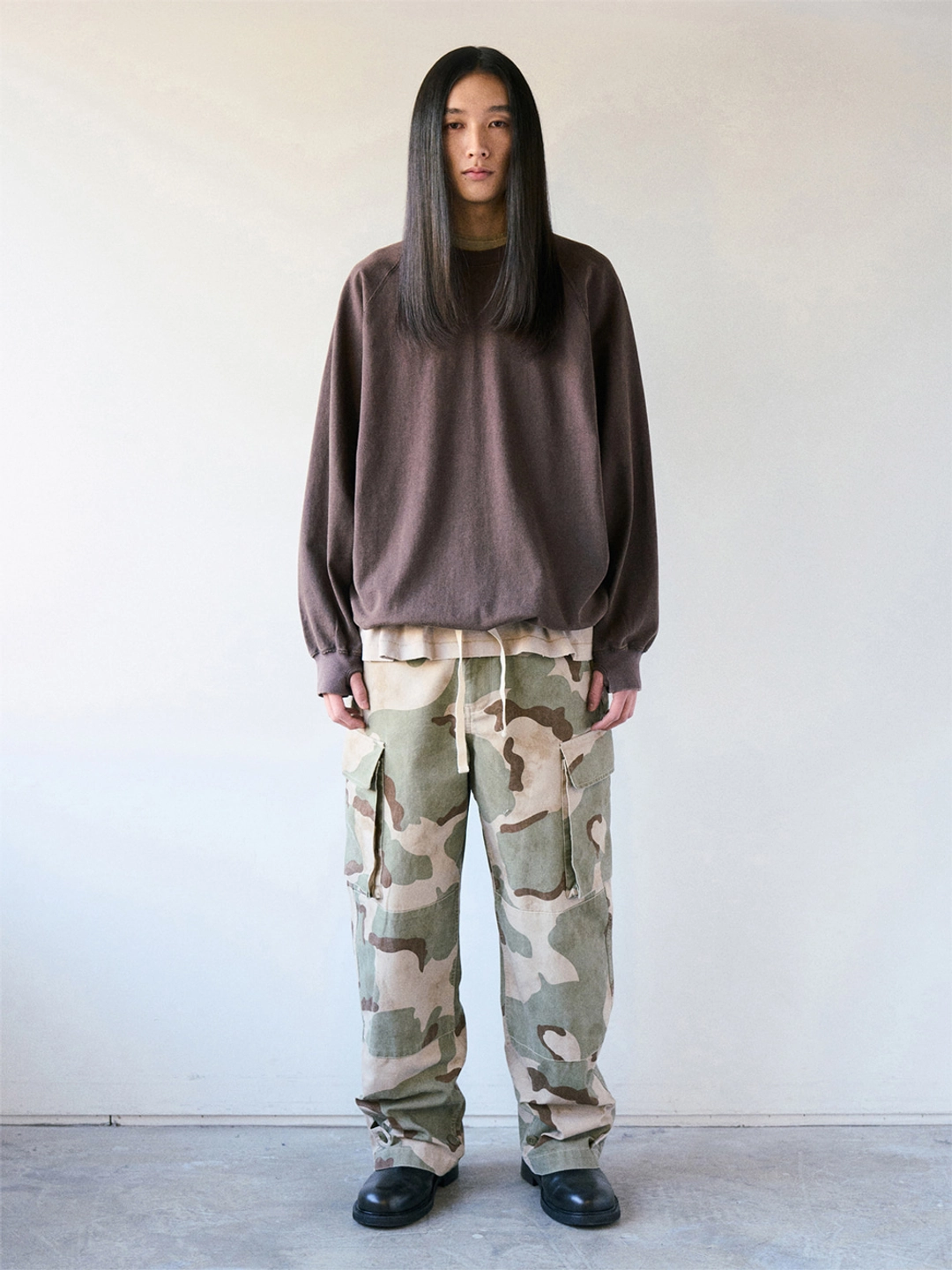 파르티멘토 Dolman Drawstring Long Sleeve_Brown 상품 이미지 2