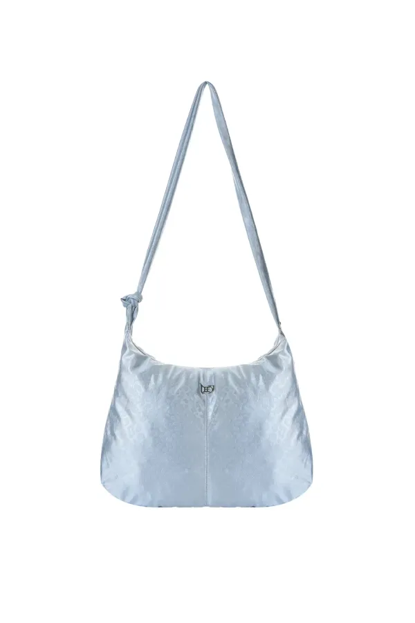 METAL LOGO SOFT HOBO BAG BLUE