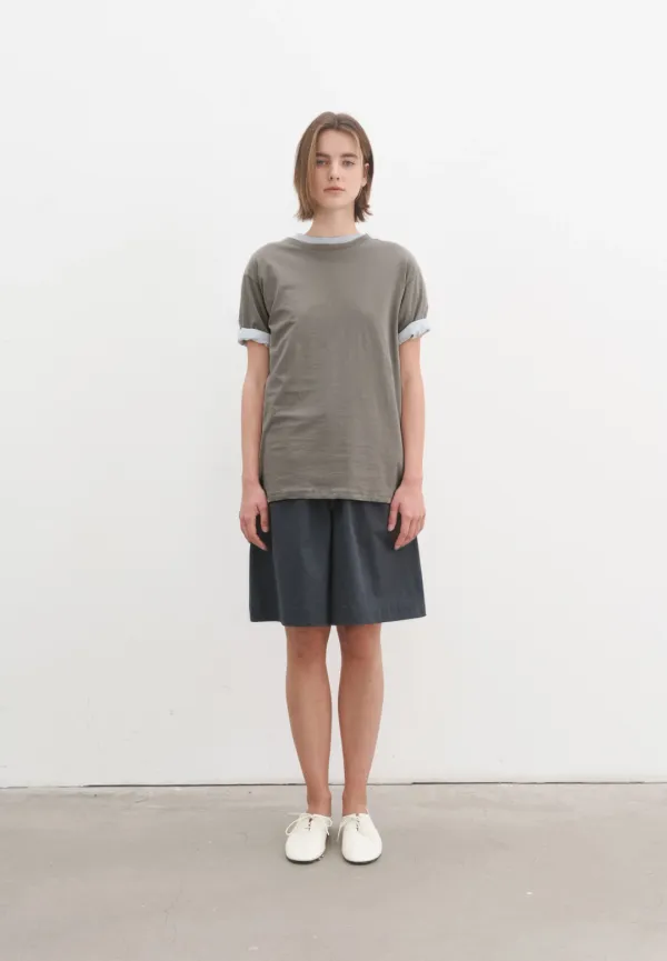 Plain relax t-shirt (mud gray)
