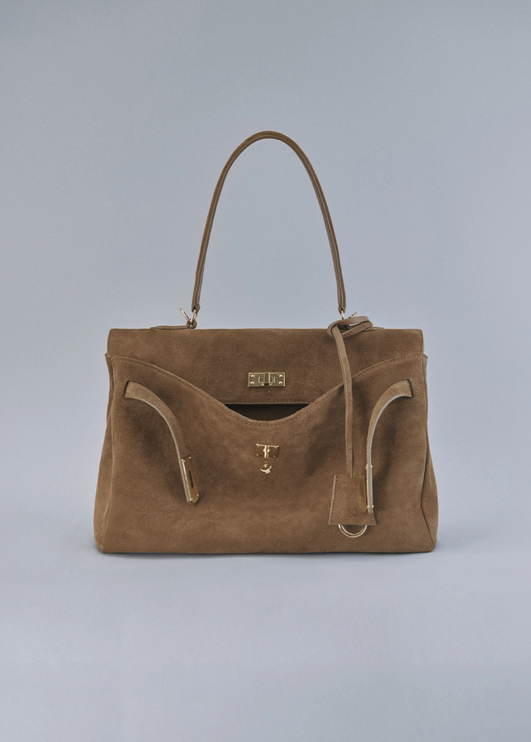 칙스라벨 세르 숄더백 35 (Medium) - Suede Beige 상품 이미지 1