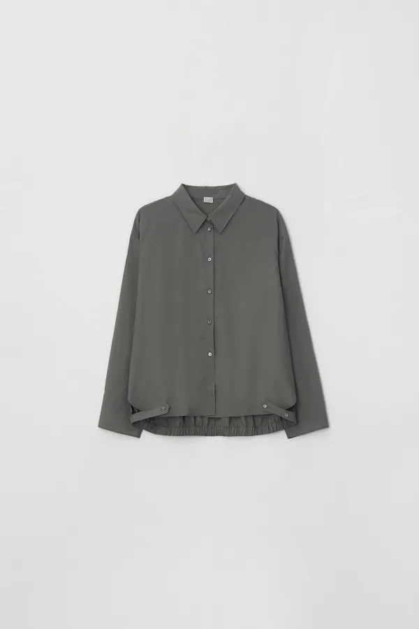 Elastic Waist Shirt (gray)
